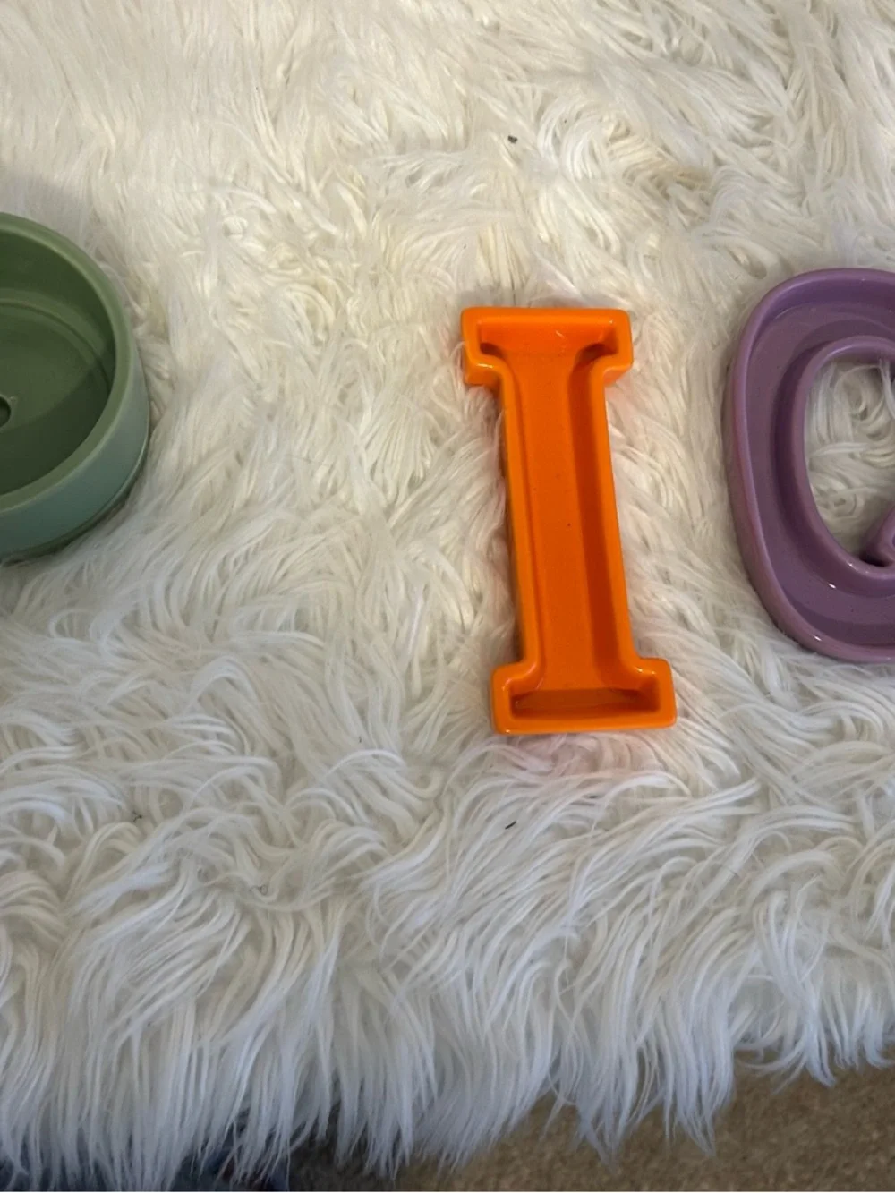 Ashland Letter Cookie Cutters in Orange, Purple & Sage Green - Picture 2 of 6